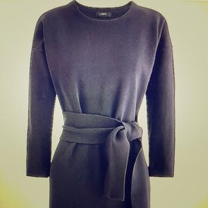 J. crew navy tie waist cotton dress, size small